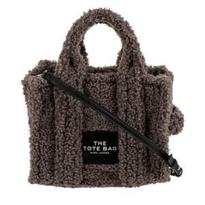 Marc Jacobs Luxury The Tote Bag Grey Shearling Silver Messenger Bag (MJXX141)